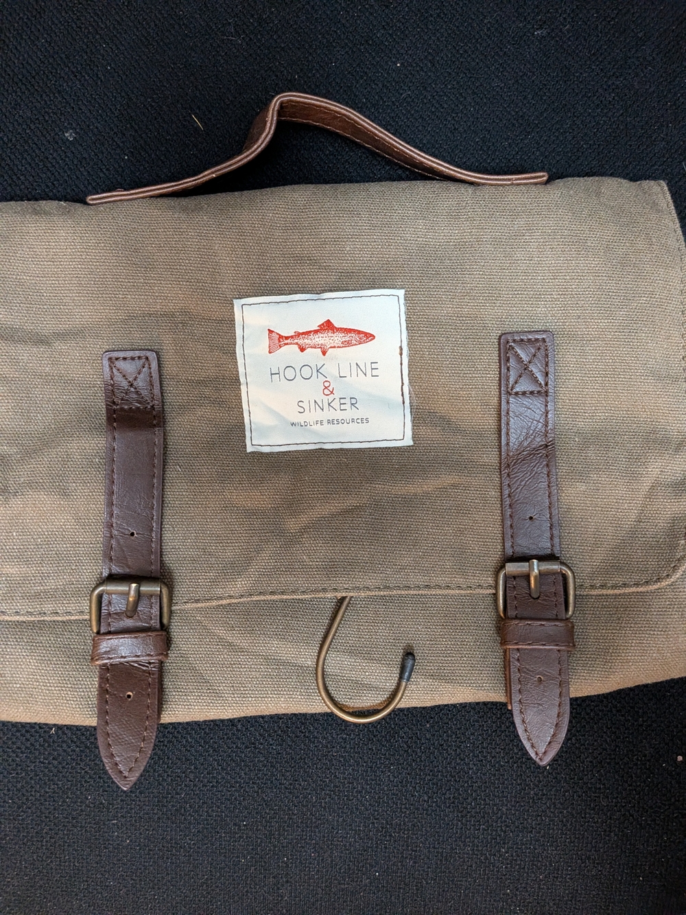 Brown Canvas Toiletryr Bag